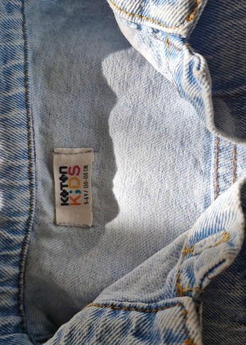 Düğmeli #kızcocuk Mavi #Denim #Ceket - Görsel 3