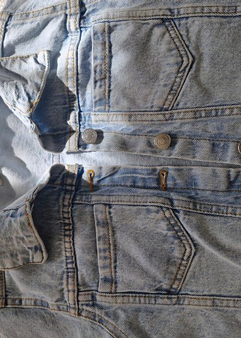 Düğmeli #kızcocuk Mavi #Denim #Ceket - Görsel 2