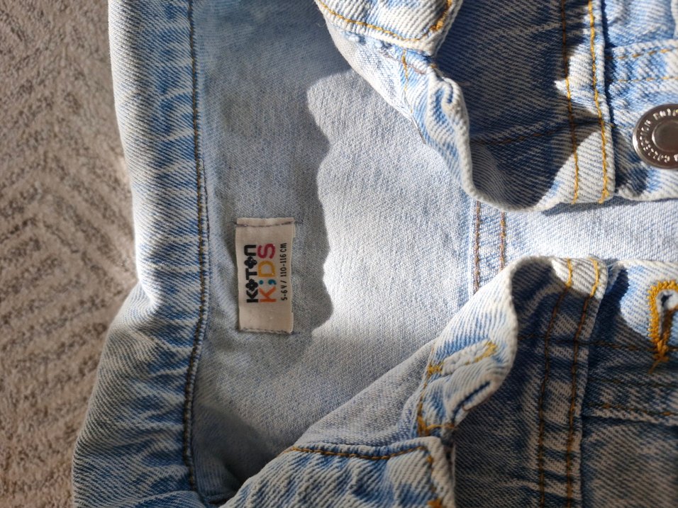 Düğmeli #kızcocuk Mavi #Denim #Ceket - Görsel 3