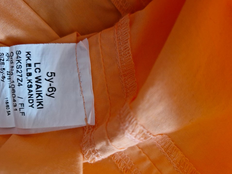 #KızÇocuk turuncu Kısa Kollu #Elbise - Görsel 5