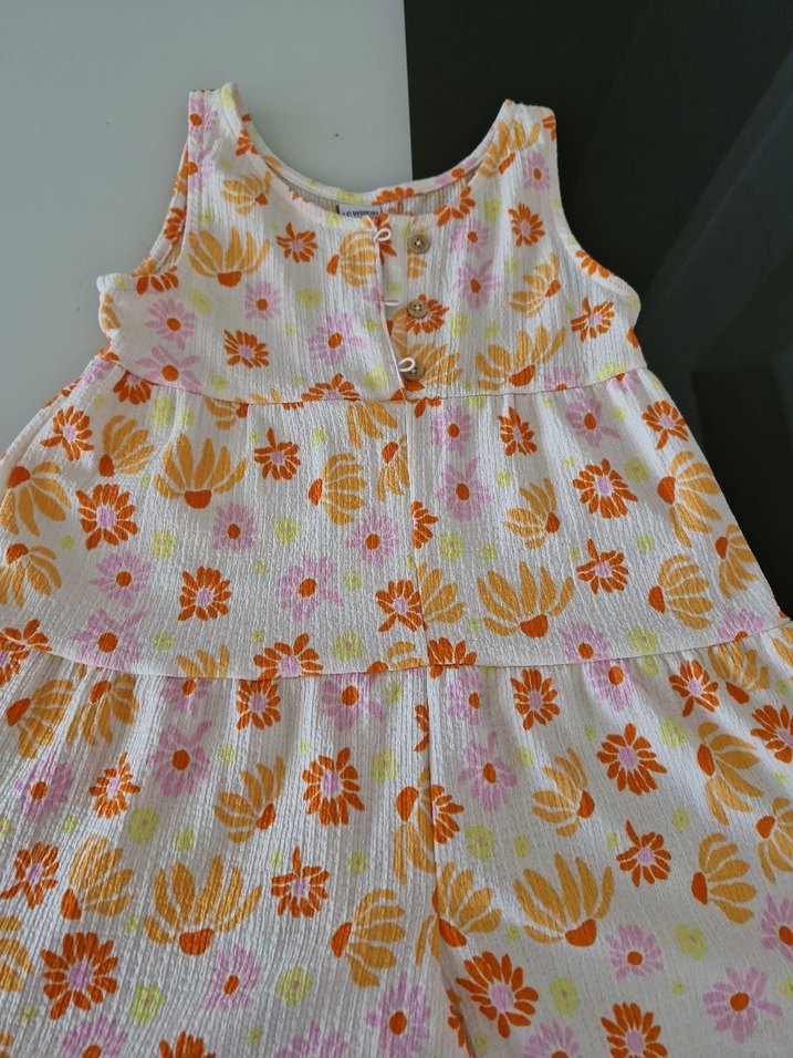 #lcw Çiçek Desenli Kolsuz Kız Çocuk #salopet #tulum - Görsel 2