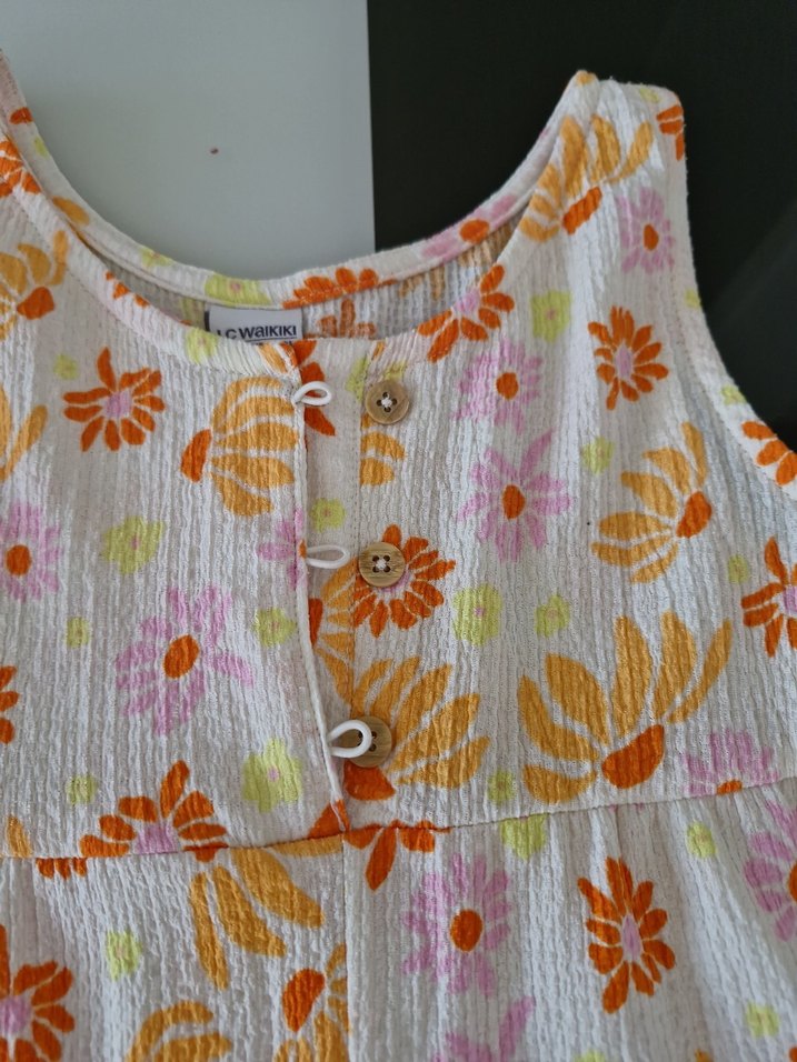 #lcw Çiçek Desenli Kolsuz Kız Çocuk #salopet #tulum - Görsel 5