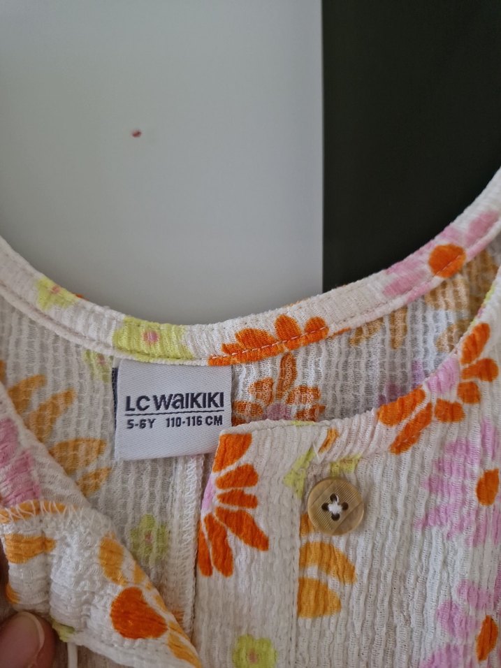 #lcw Çiçek Desenli Kolsuz Kız Çocuk #salopet #tulum - Görsel 4