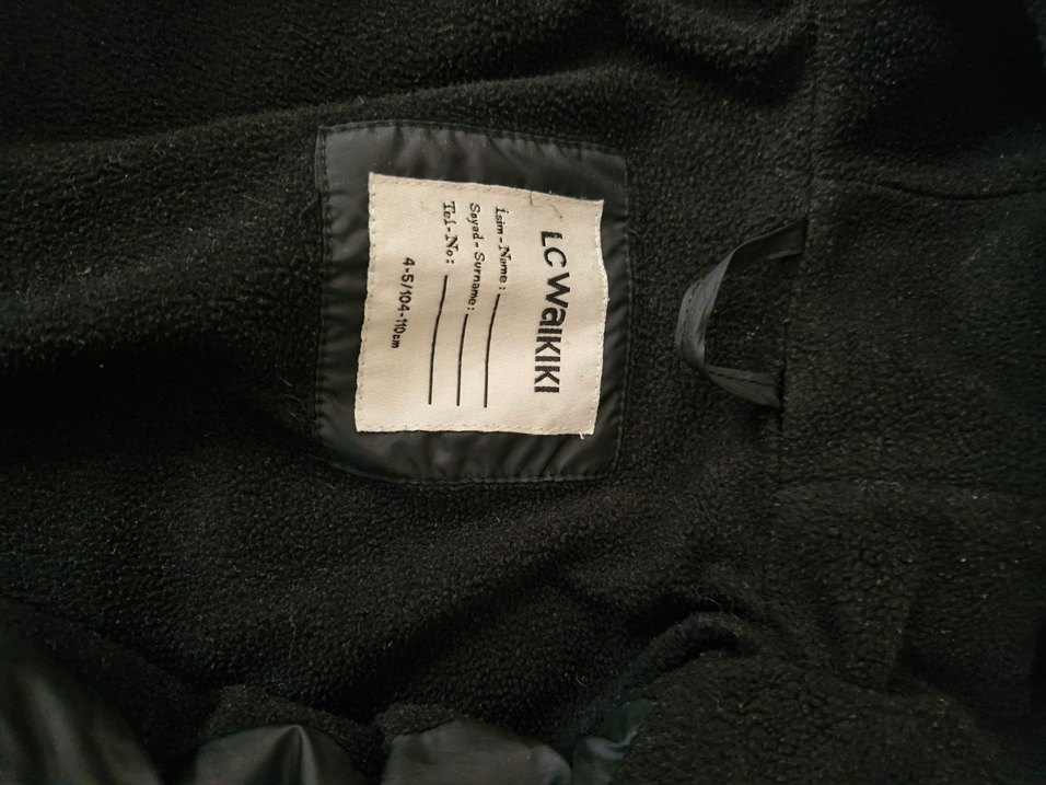 Kız Çocuk Siyah Uzun Kapüşonlu Mont - Görsel 3