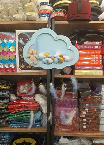 Mavi Bulut LED'li pilli Çocuk odası süsü - Görsel 2