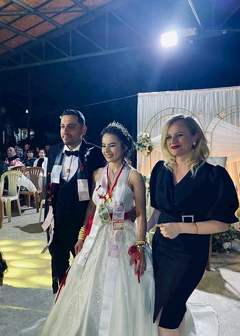 40 Beden siyah Renk Kemer Detaylı Siyah Midi Elbise