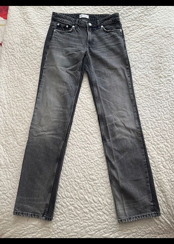Zara Zara Straight Fit Jean Antrasit