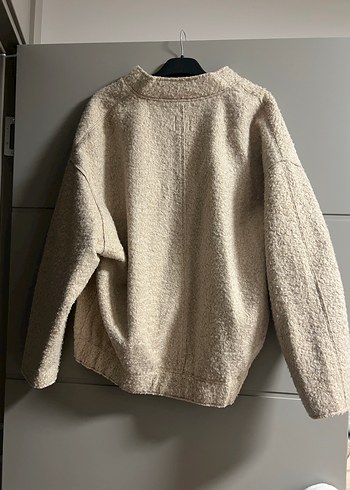 s Beden Zara Bej Peluş Kadın Ceket Fermuarlı