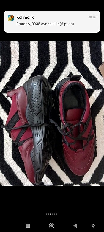 Nike Yüksek taban bordo sneaker
