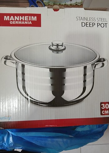 Manheim Germania 30 cm Derin Paslanmaz Çelik Tencere