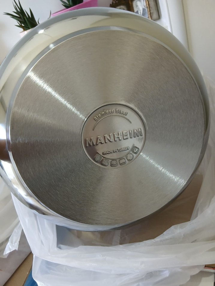 Manheim Germania 30 cm Derin Paslanmaz Çelik Tencere - Görsel 5
