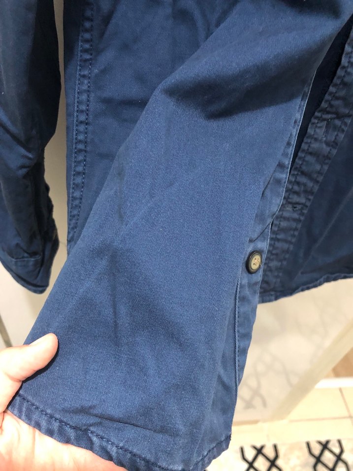 Lacivert Denim Ceket Kapüşonlu - Görsel 2