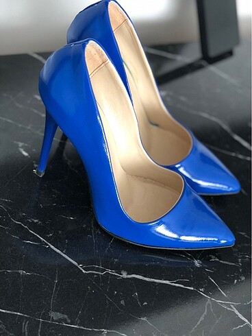 37 Beden mavi Renk Saks mavi stiletto