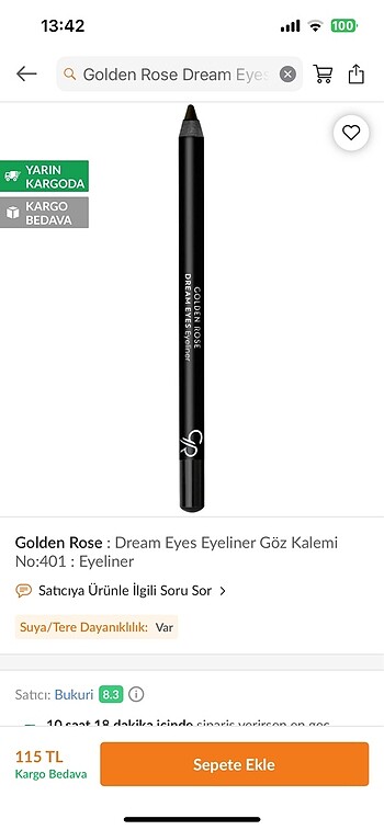 Golden rose eyeliner