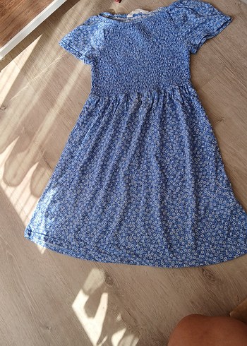 Mavi penye Midi Elbise