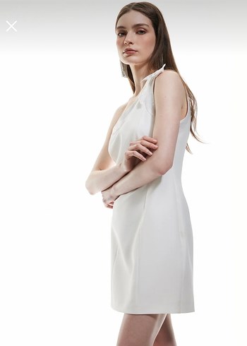 Beyaz Mini  Mezuniyet Elbisesi - Görsel 5