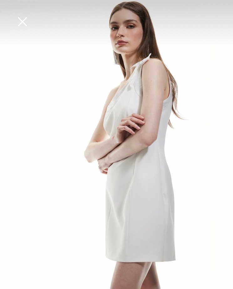 Beyaz Mini  Mezuniyet Elbisesi - Görsel 5