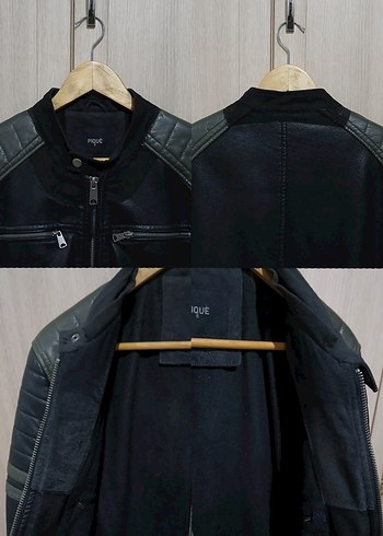 Motosiklet Tarzı Deri Mont - Görsel 7