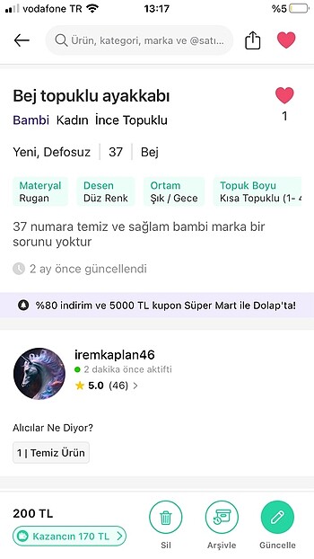 37 Beden ten rengi Renk Bej topuklu ayakkabı
