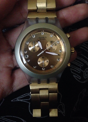 m Beden altın Renk Swatch saat