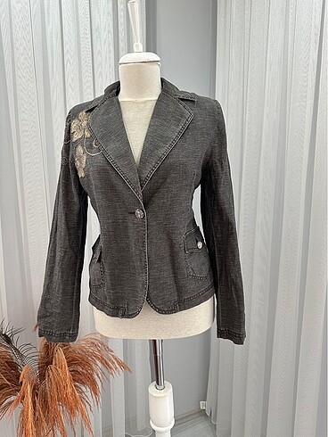 Vintage matex keten kısa blazer ceket