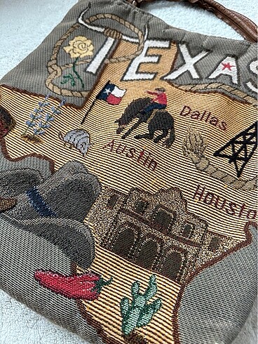 Diğer Vintage texas desenli çanta