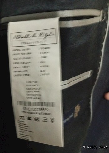 Erkek lacivert Düğmeli Notch Yaka Takım Elbise Kiğılı marka - Görsel 8