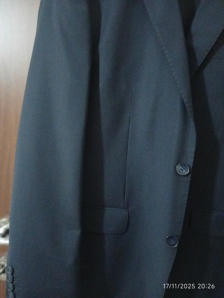 Erkek lacivert Düğmeli Notch Yaka Takım Elbise Kiğılı marka - Görsel 3