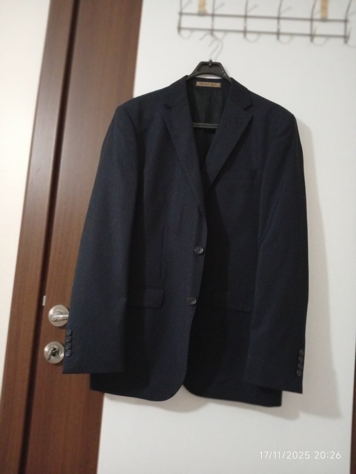 Erkek lacivert Düğmeli Notch Yaka Takım Elbise Kiğılı marka - Görsel 2