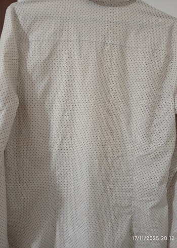 Pamuklu Beyaz Düğmeli Kısa Kollu Gömlek - Görsel 5