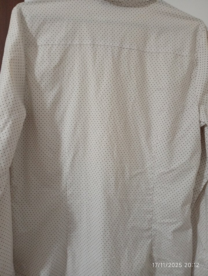 Pamuklu Beyaz Düğmeli Kısa Kollu Gömlek - Görsel 5