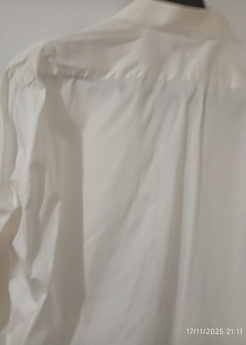 Düğmeli krem Kısa Kollu Erkek Gömlek - Görsel 2