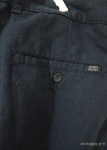 Erkek Lacivert Kemerli Regular Fit Pantolon - Görsel 6