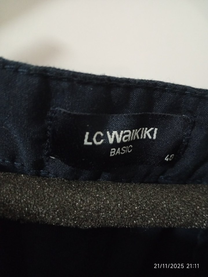 Erkek Lacivert Kemerli Regular Fit Pantolon - Görsel 4