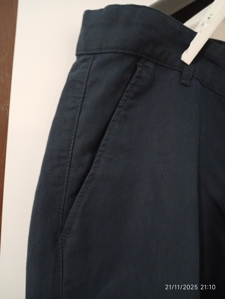 Erkek Lacivert Kemerli Regular Fit Pantolon - Görsel 5