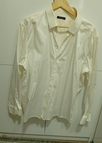 Erkek Beyaz Keten Uzun Kollu Gömlek - Görsel 5