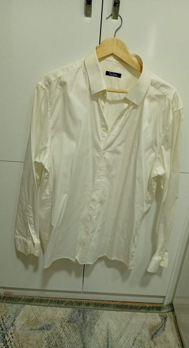 Erkek Beyaz Keten Uzun Kollu Gömlek - Görsel 5