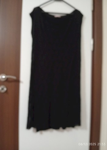 Siyah Kolsuz dantel Elbise - Görsel 3