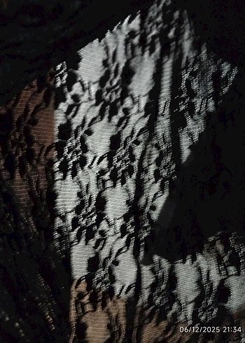 Siyah Kolsuz dantel Elbise - Görsel 5