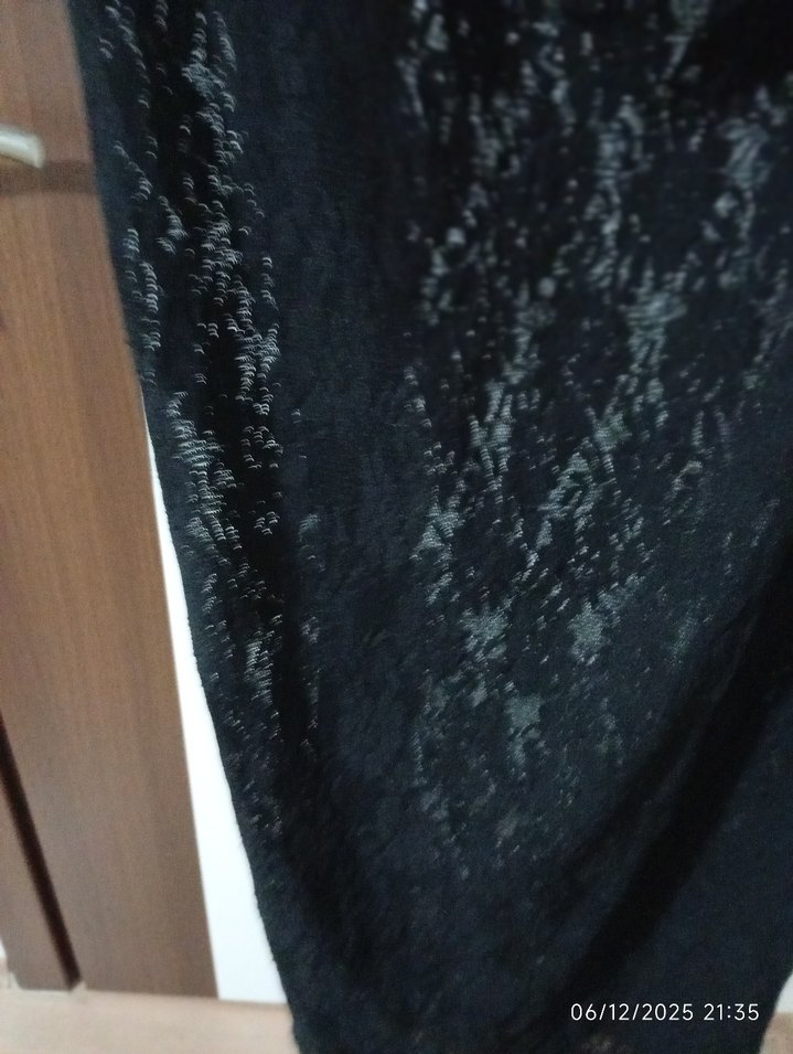 Siyah Kolsuz dantel Elbise - Görsel 4