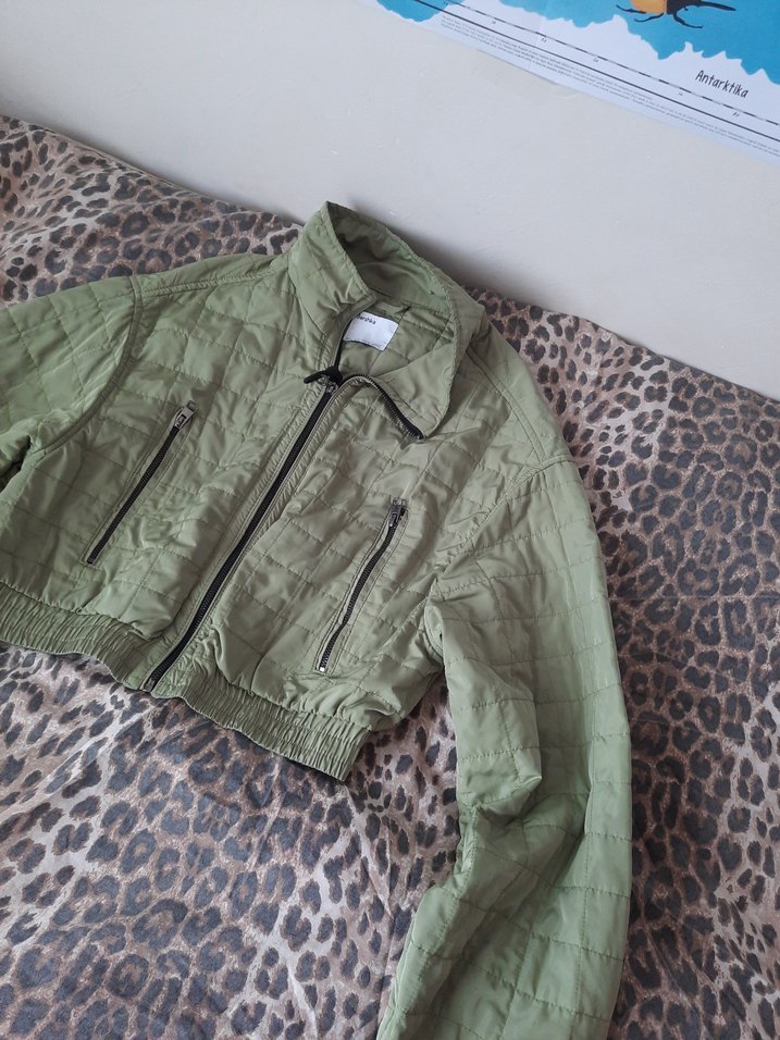 Yeşil Kadın Keten Midi Ceket - Görsel 3