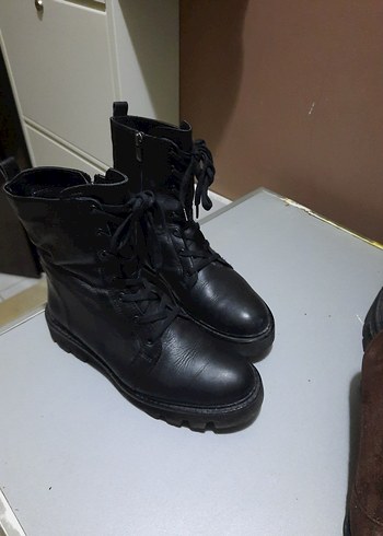 Kadın Siyah Deri Gotik Platform Bot - Görsel 4