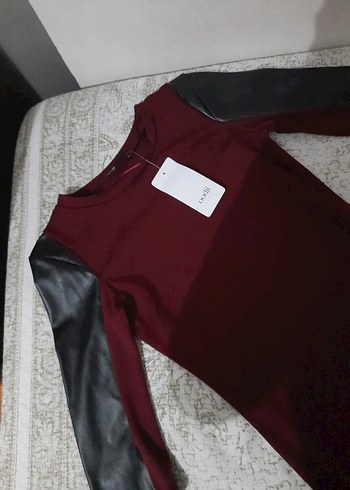 elbise bordo - Görsel 3