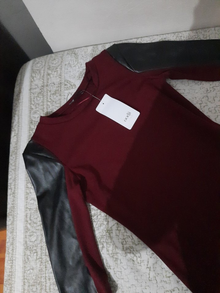 elbise bordo - Görsel 3