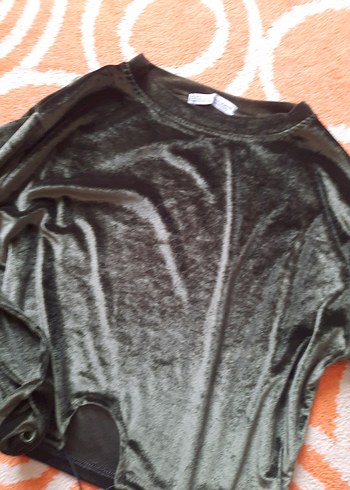 Siyah Kadın Süet Salaş Uzun Kollu Kazak - Görsel 3