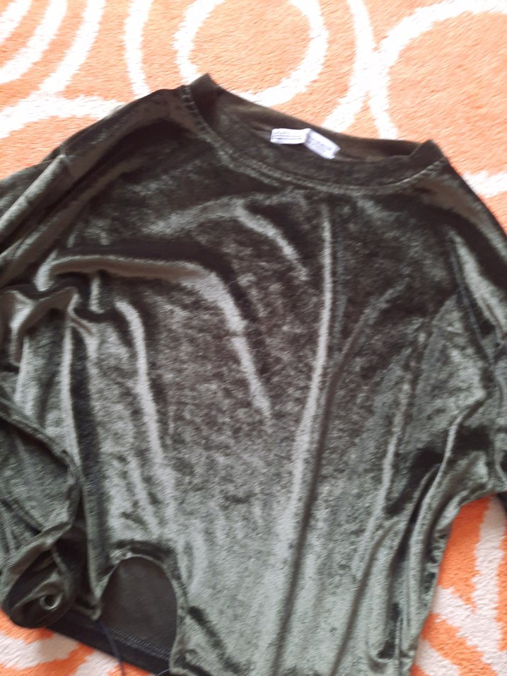 Siyah Kadın Süet Salaş Uzun Kollu Kazak - Görsel 3