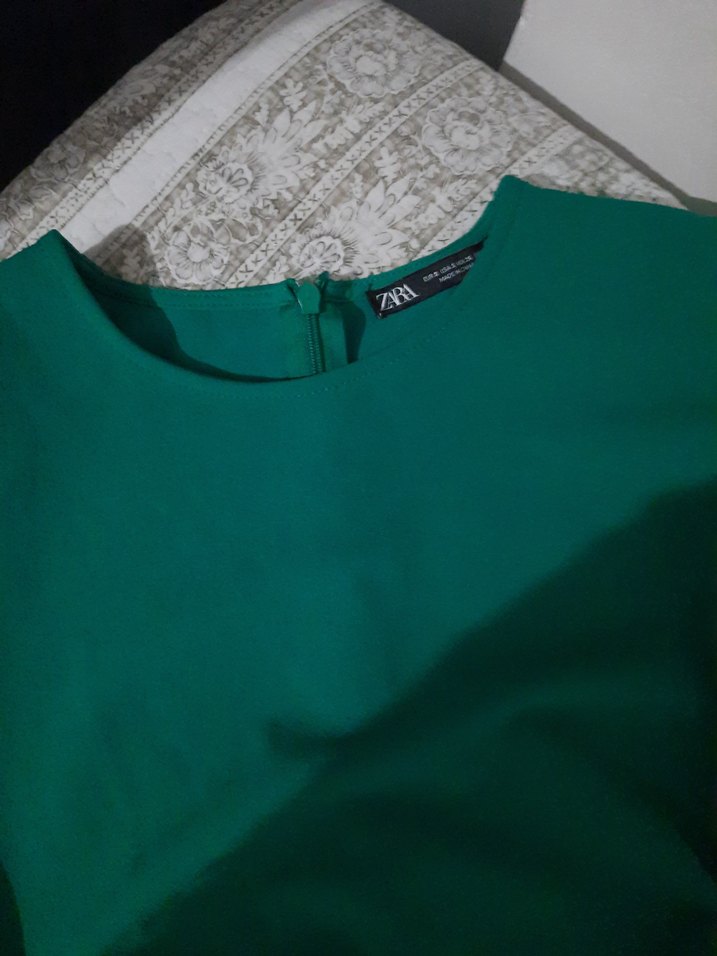 Yeşil Drapeli Uzun Hamile Elbisesi - Görsel 5