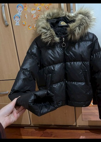 Siyah Kürklü Kadın Kışlık Mont - Görsel 4