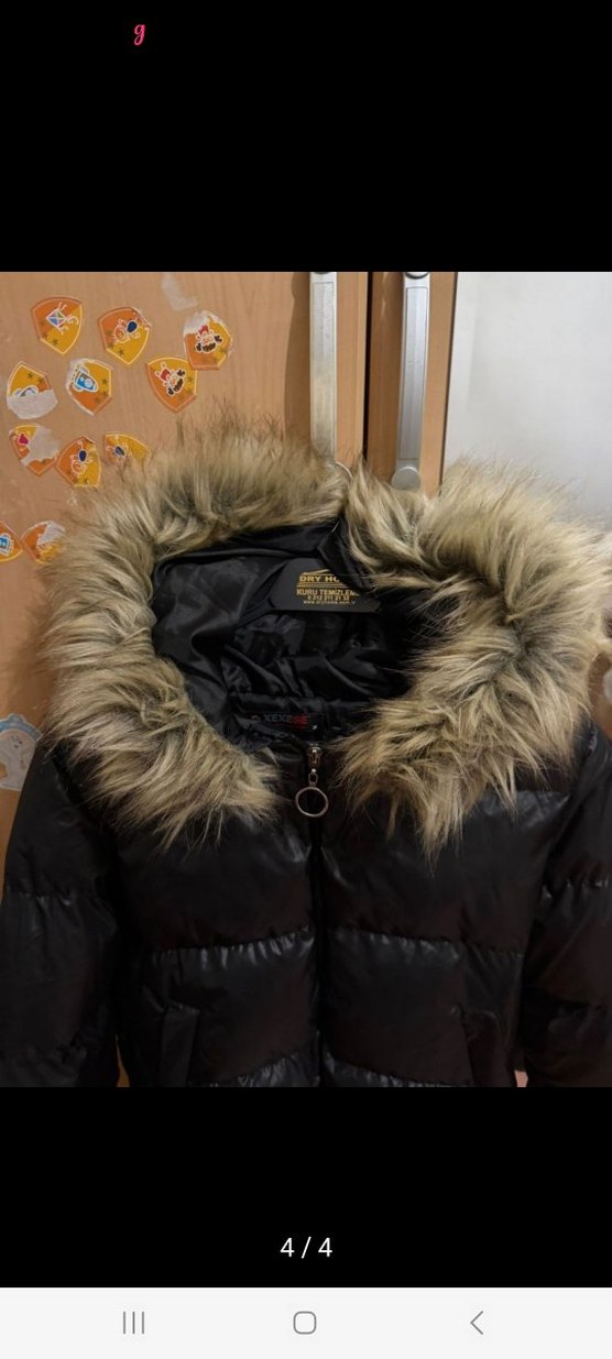 Siyah Kürklü Kadın Kışlık Mont - Görsel 2