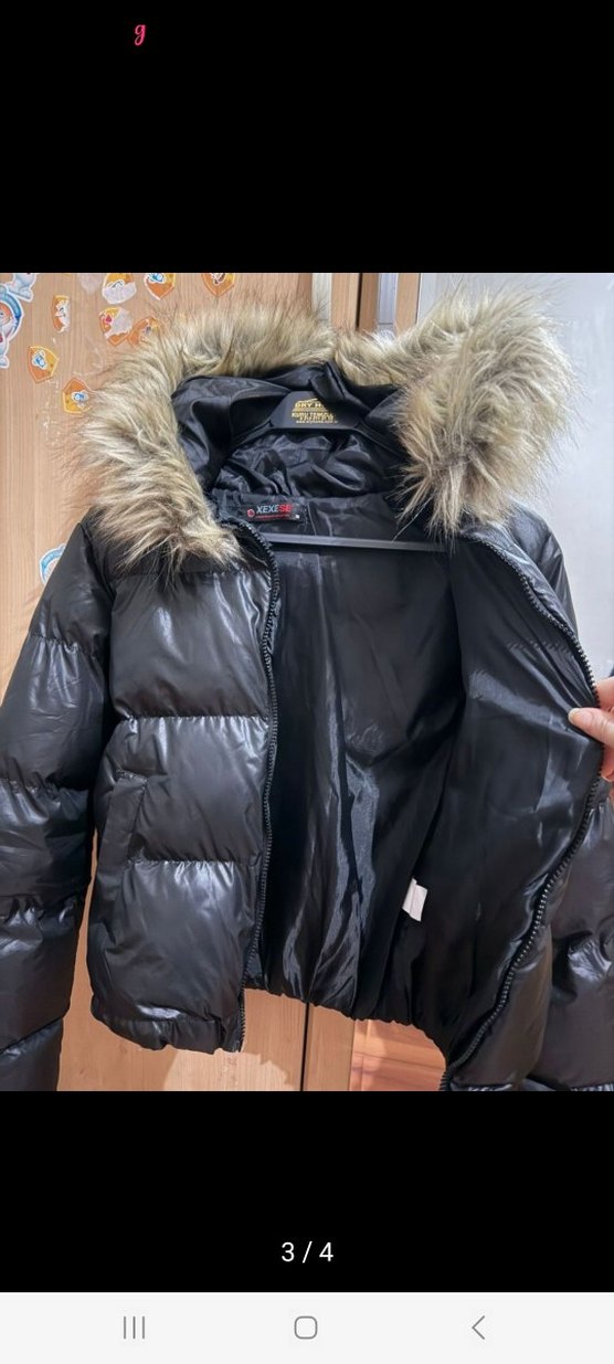 Siyah Kürklü Kadın Kışlık Mont - Görsel 3